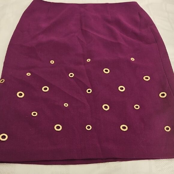 Escada Purple Embellished Pencil Skirt Knee-Length - Picture 14 of 16